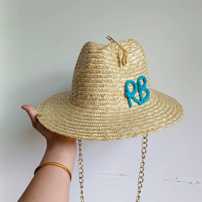 Hepburn Style Summer Straw Hat French Elegant Ladies Seaside Travel Sun Hat Bow Ribbon Flat Top Wide Brim Straw Hat 여름모자