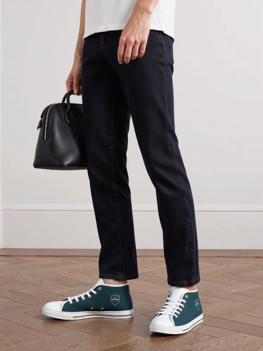 Adora Milano Serie 188 Classic High-Top Canvas Shoes - White/Black