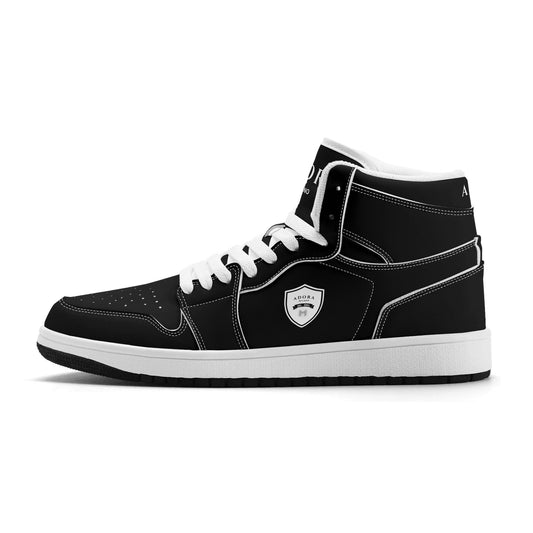 Mens Premium PU Leather High Top Sneakers-V2