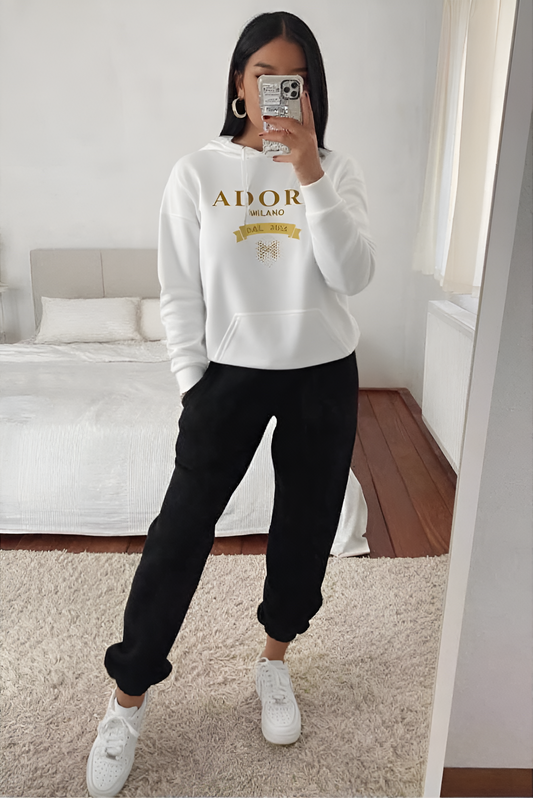 Adora Milano Unisex Front & Back Printing Cotton Hoodie
