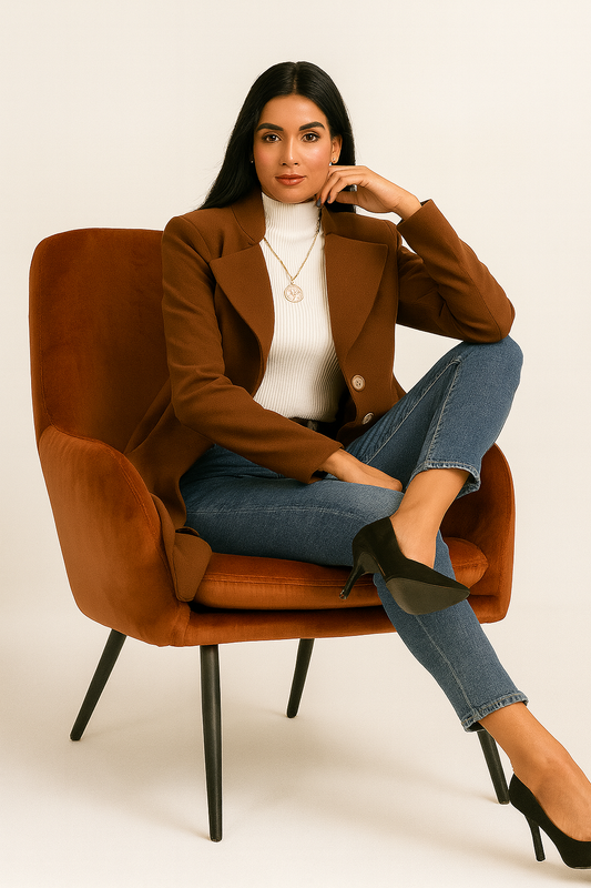 Adora Milano Collared Neck Long Sleeve Longline Coat