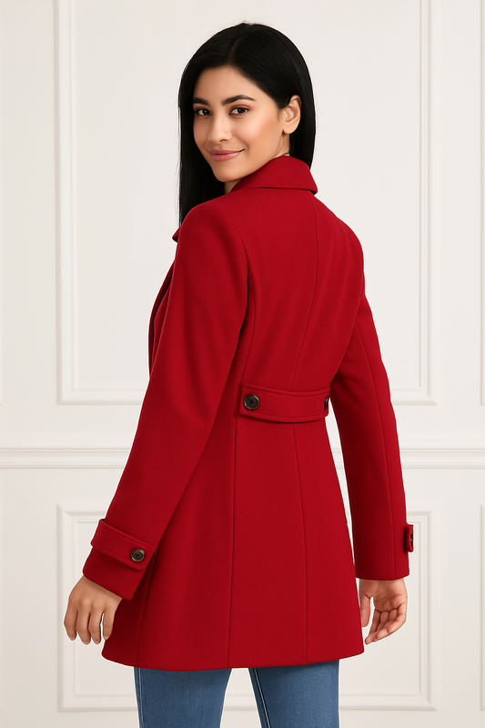 Adora Milano Button Up Long Sleeve Coat