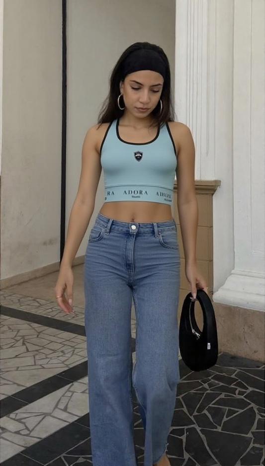 Adora Milano   Cropped Yoga Tank Top