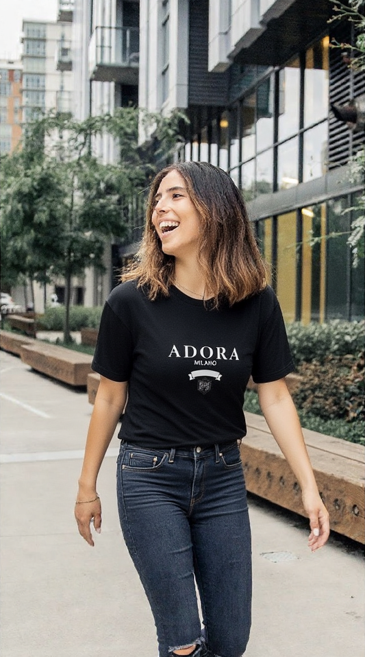 Adora Milano Cotton Front & Back Tee