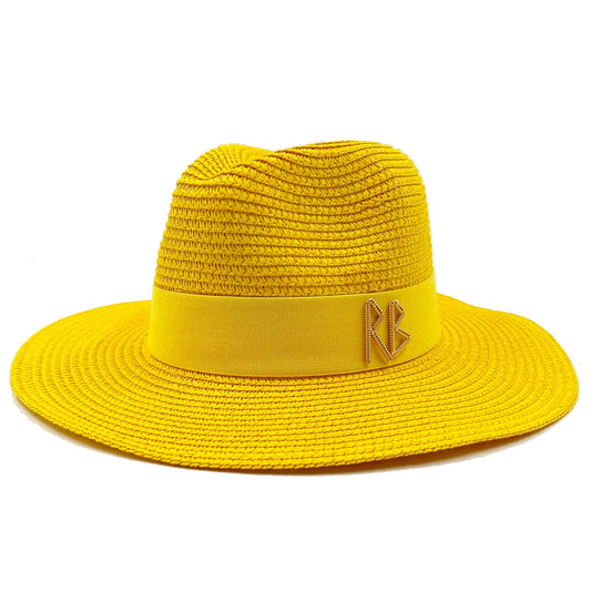Hepburn Style Summer Straw Hat French Elegant Ladies Seaside Travel Sun Hat Bow Ribbon Flat Top Wide Brim Straw Hat 여름모자