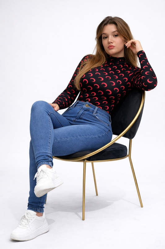 Adora Milano High-Waisted Slim Fit Jeans