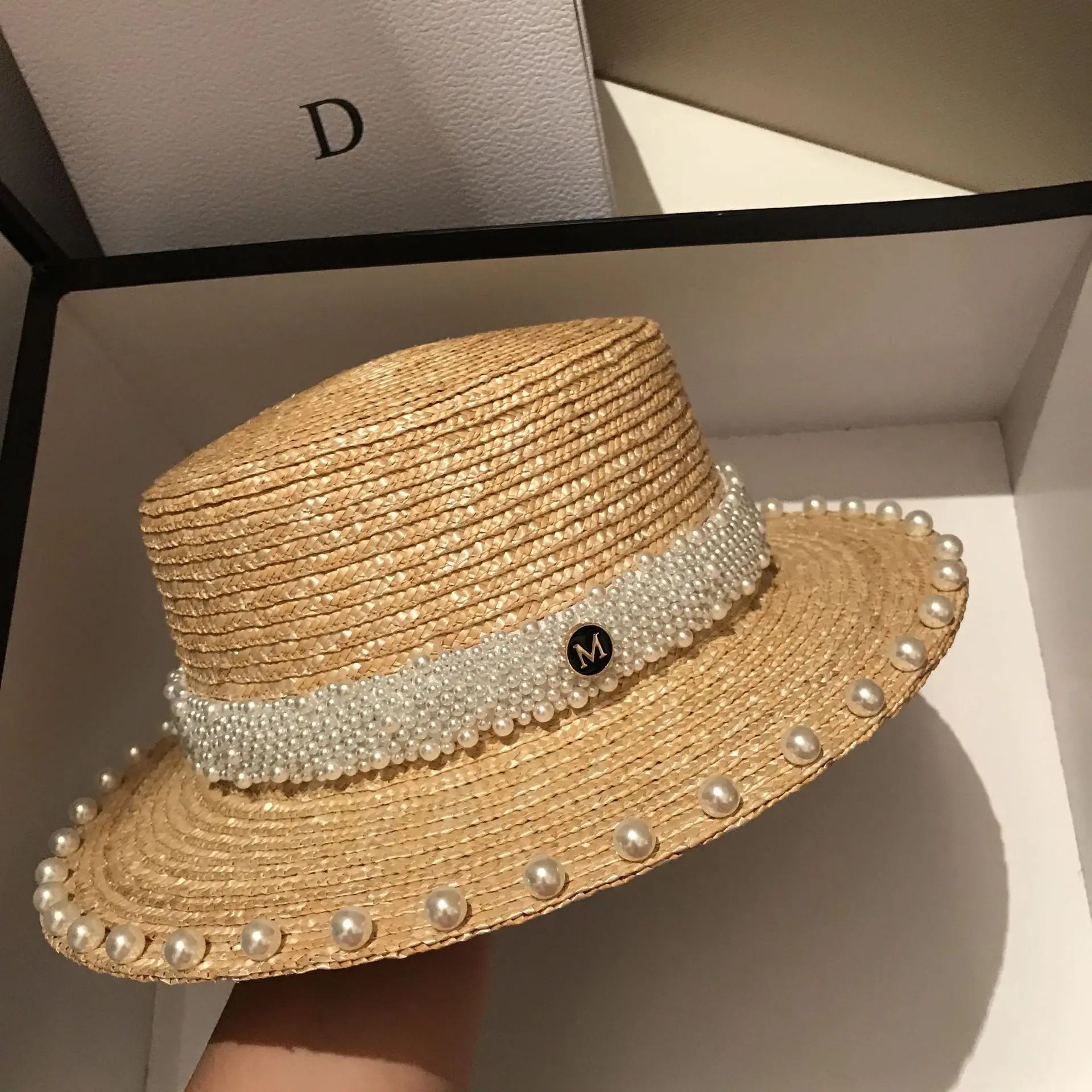 Hepburn Style Summer Straw Hat French Elegant Ladies Seaside Travel Sun Hat Bow Ribbon Flat Top Wide Brim Straw Hat 여름모자