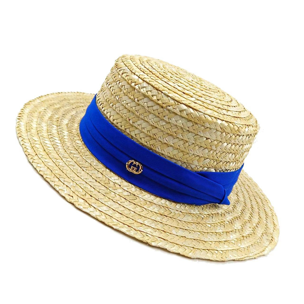Hepburn Style Summer Straw Hat French Elegant Ladies Seaside Travel Sun Hat Bow Ribbon Flat Top Wide Brim Straw Hat 여름모자