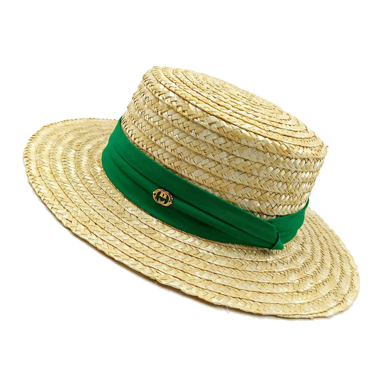 Hepburn Style Summer Straw Hat French Elegant Ladies Seaside Travel Sun Hat Bow Ribbon Flat Top Wide Brim Straw Hat 여름모자