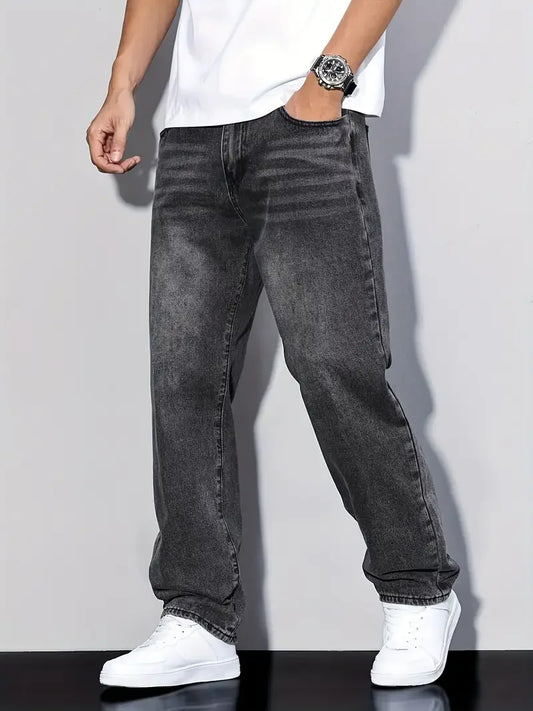 Adora Milano Men's Classic Straight Leg Jeans - 65% Cotton  Heavyweight
