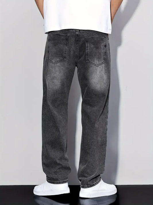 Adora Milano Men's Classic Straight Leg Jeans - 65% Cotton  Heavyweight