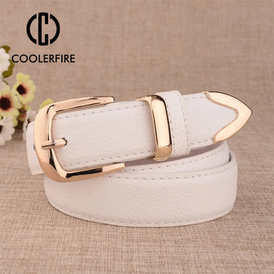 Adora Milano Women Genuine Leather Belts High Quality Gold Buckle Best Matching Dress Jeans
