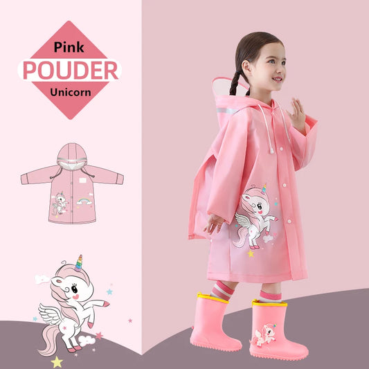 Adora Milano Kids Raincoat Wateproof Children RainWear