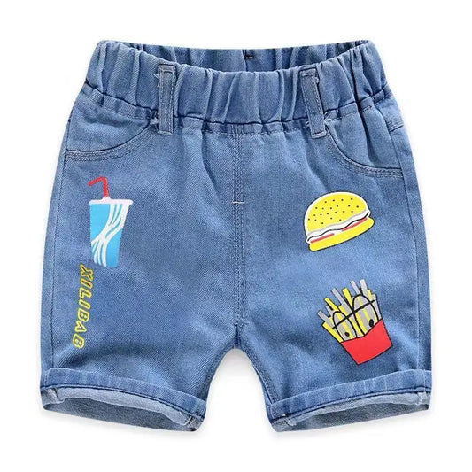 Adora Milano  Boy Shorts Jeans Summer Boys Printing Denim Cotton