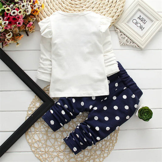 Adora Milano Winter Girls Clothing Clothes Bow Tops T Shirt+Pants