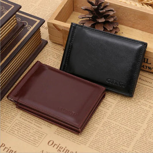 Adora Milano Men's Leather Money Clip Wallet Credit Card Cash Holder