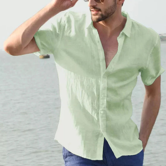Adora Milano Men's Casual Short Sleeve Shirts
