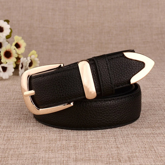 Adora Milano Women Genuine Leather Belts High Quality Gold Buckle Best Matching Dress Jeans