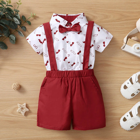 Adora Milano Baby Boys Clothes Set Shirt+Solid Color  Shorts