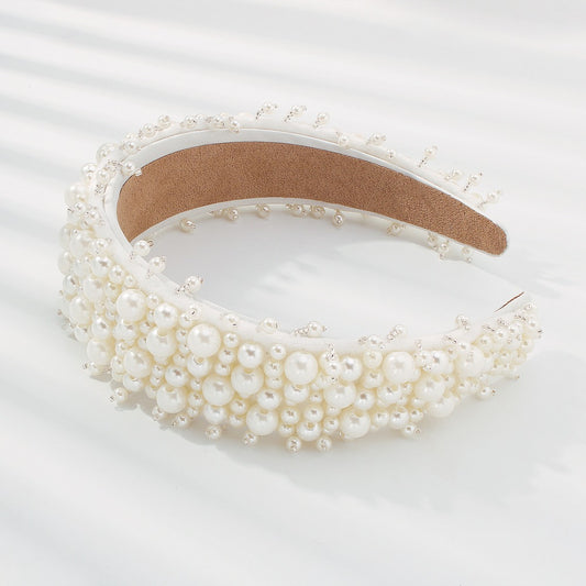 Baroque Bride Pearl Starry Headband Headband Prom Personality Full Of Diamonds Braided Korean Crystal Headband