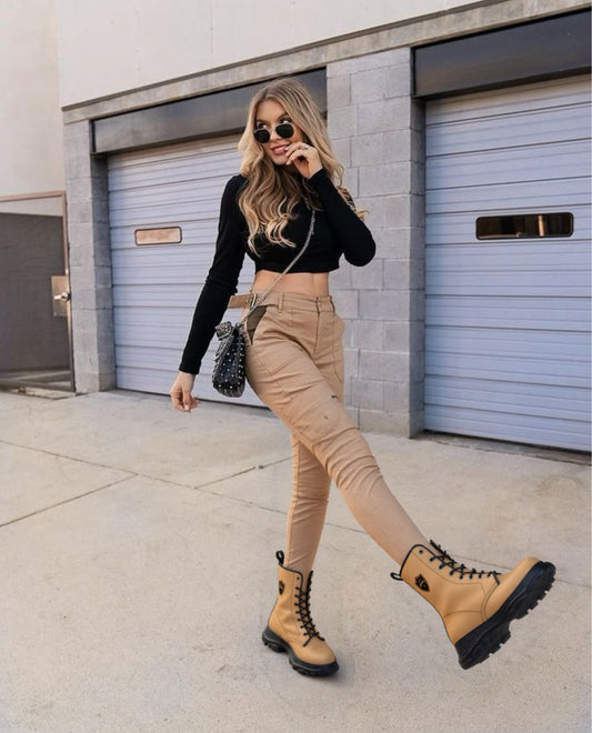 Adora Milano Serie 244 Casual Leather Chunky Boots