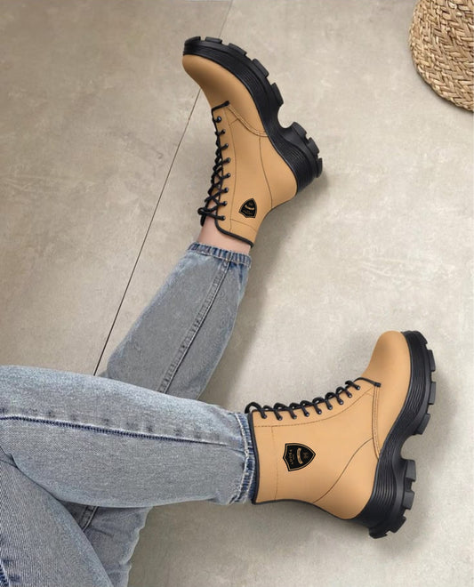 Adora Milano Serie 244 Casual Leather Chunky Boots