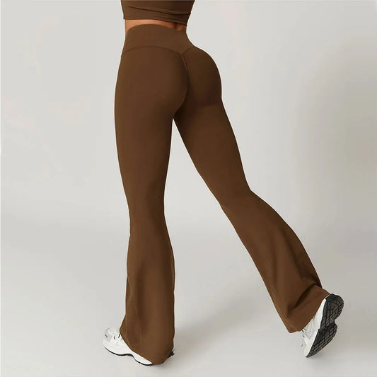 Adora Milano Flare Leggings Yoga Pants Women Bell-bottoms Yoga Tights High