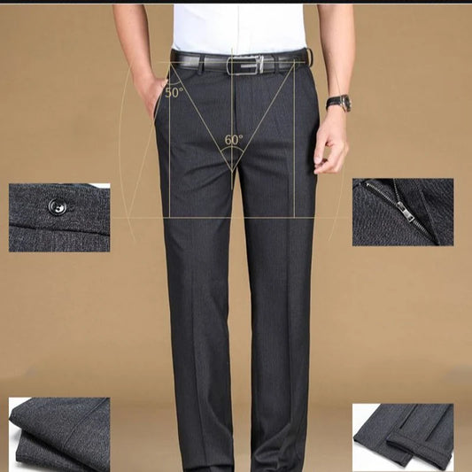Adora Milano Men's Classic Straight Leg Business Suit Pants Solid