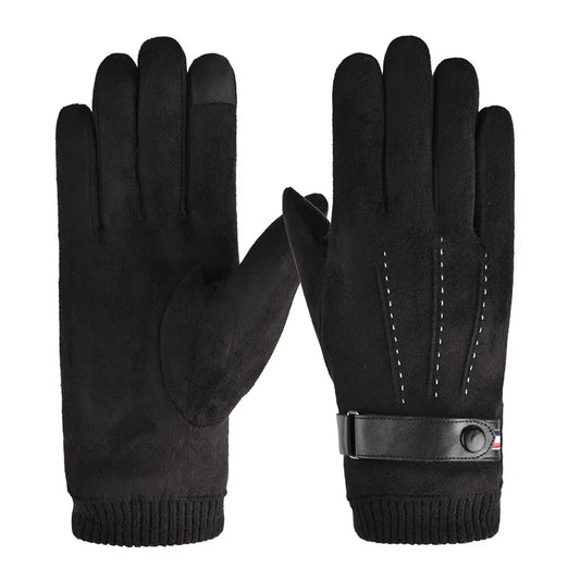 Adora Milano Men's Winter Finger Gloves Outdoor Thickened Male Touch-Screen