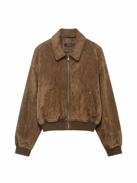 Adora Milano Fashion Female Versatile Casual Coat Woman Comfortable Street Jacket