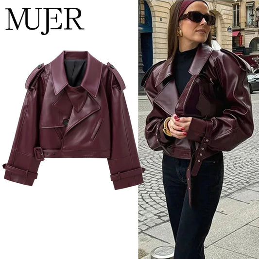 Adora Milano Leather Bomber Jackets for Women Fashion