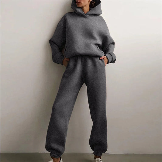 Adora Milano Women's Tracksuit Suit Autumn Fashion Warm Hoodie Sweatshirts
