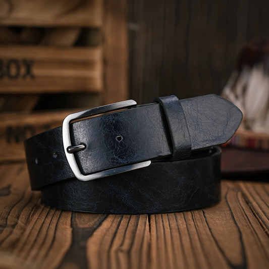 Adora Milano men's retro metal buckle casual style brown PU belt