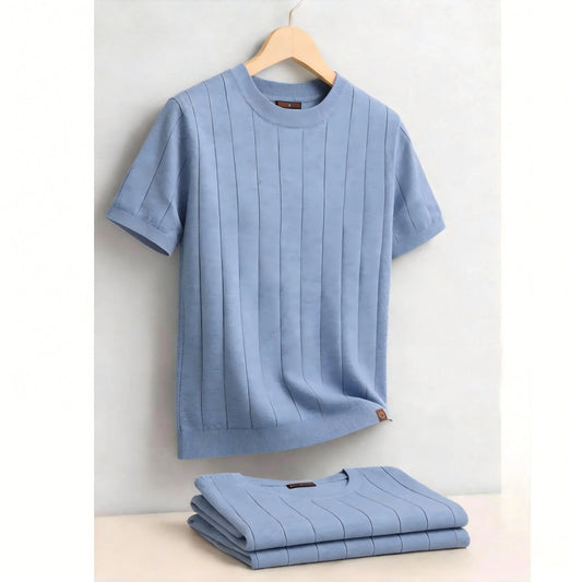 Adora Milano 100% Cotton Stripe T-Shirts for Men