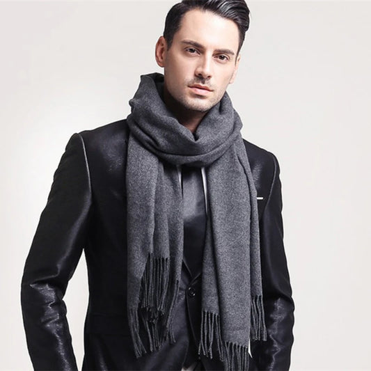 Adora Milano Scarves Men Cashmere Soft Knitted Winter