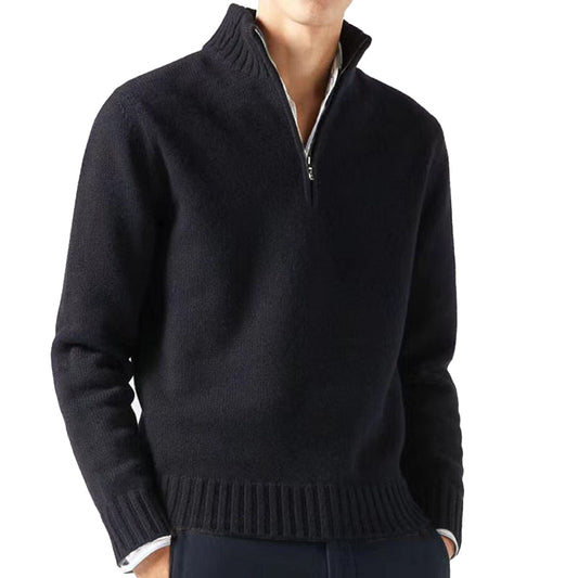 Adora Milano Men Sweaters Knitwear Pullovers Solid Color Long Sleeved Sweater