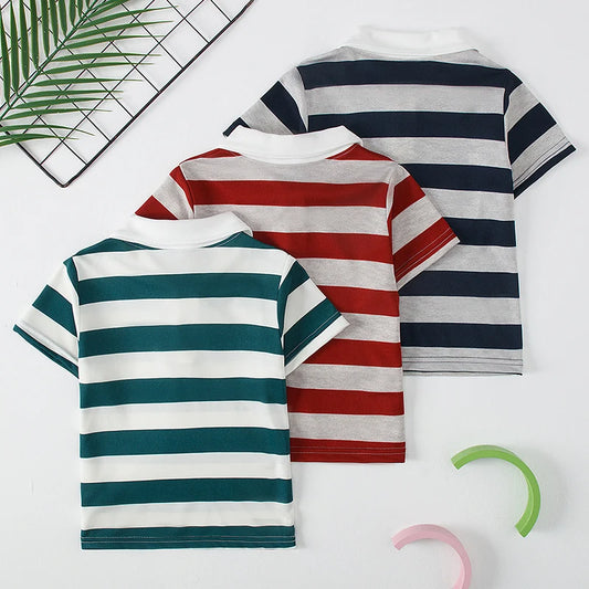 Adora Milano Children's Striped Multicolor POLO Shirt Boy Casual Fashion Boys T-shirt