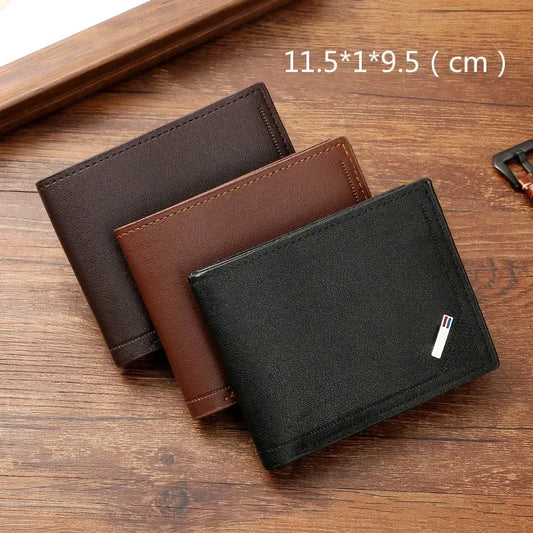 Adora Milano Men's leather short wallet thin