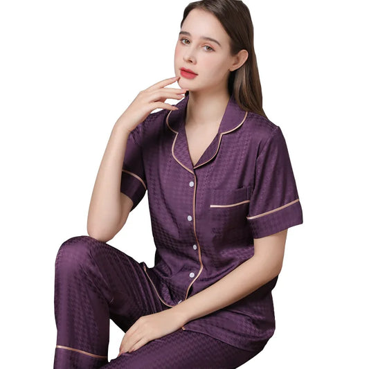 Adora Milano Couple Pajamas Suit Summer Short Sleepwear Set Women