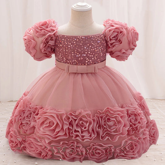 Adora Milano Flower Dress for Kids Toddler Children Formal Evening Costume