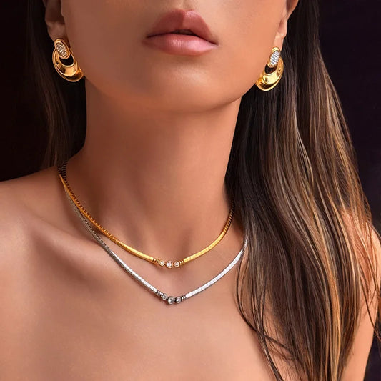 Adora Milano choker necklaces stainless steel necklaces for women