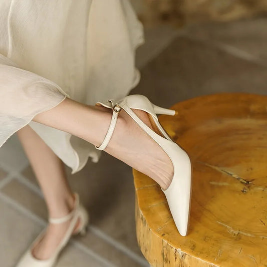 Adora Milano Heel Strap High Heels Casual Flats Rubber Material