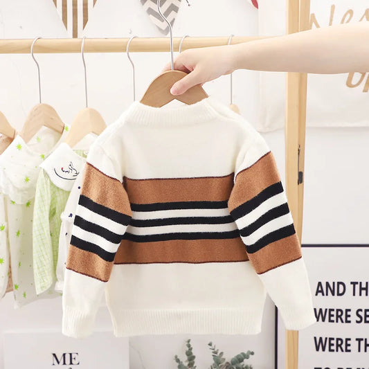 Adora Milano  Winter Boys Sweater Stripe Design Full Sleeve Shirt  Kids Children Handsome Knitwear