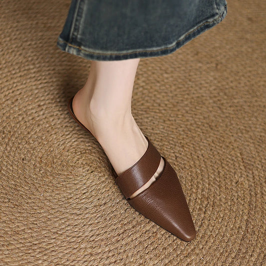 Adora Milano Women Shoes Cover Toe Thin heel Slippers Pointed Toe Women Sandals