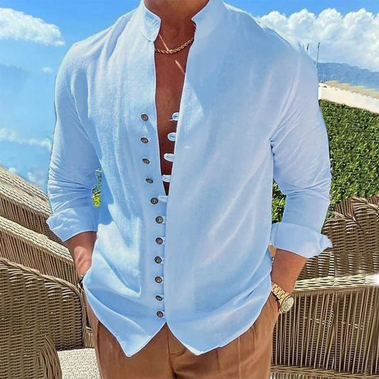 Adora Milano Cotton Linen Shirt Men