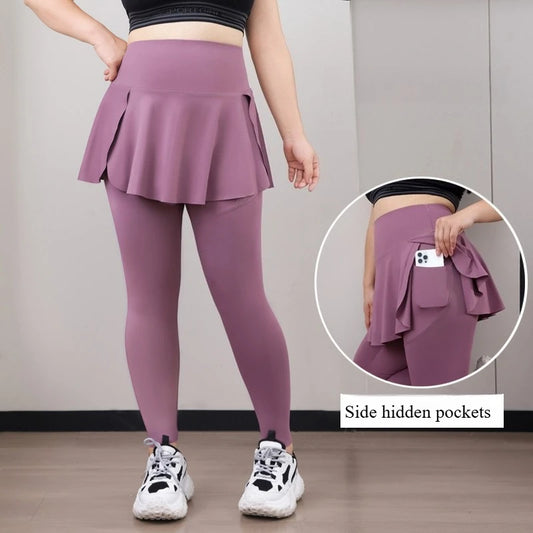 Adora Milano  Leggings with Pockets Sharkskin High-Waisted