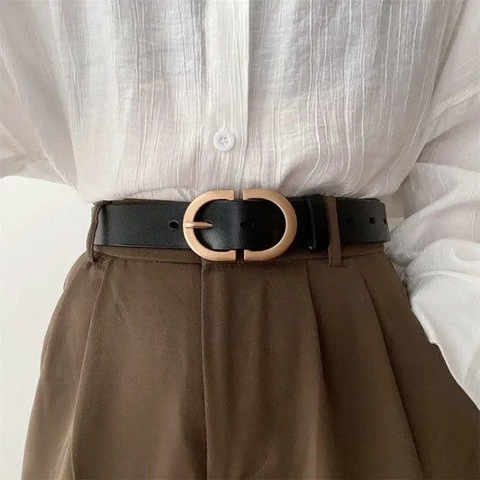 Adora Milano Women's Trousers Belt Women’s Designer Belts Fashion Casual Black Belt Women