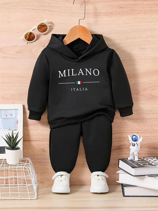 Adora Milano  hooded sweatshirt+sports long suit