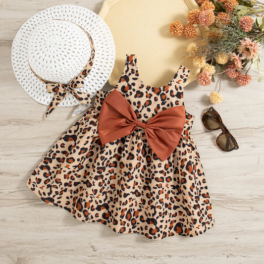 Adora Milano Baby Girl Dress Summer Leopard  Baby Girl Dress