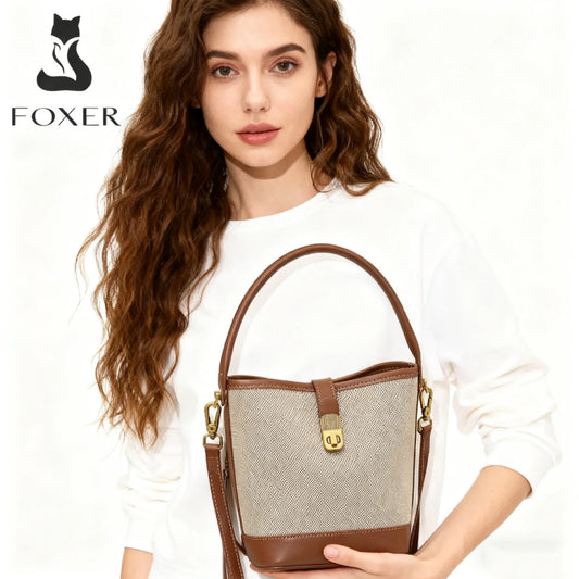 Adora Milano Women's Handbag PVC Leather Lady Bucket Bag Fashion Shoulder Bag